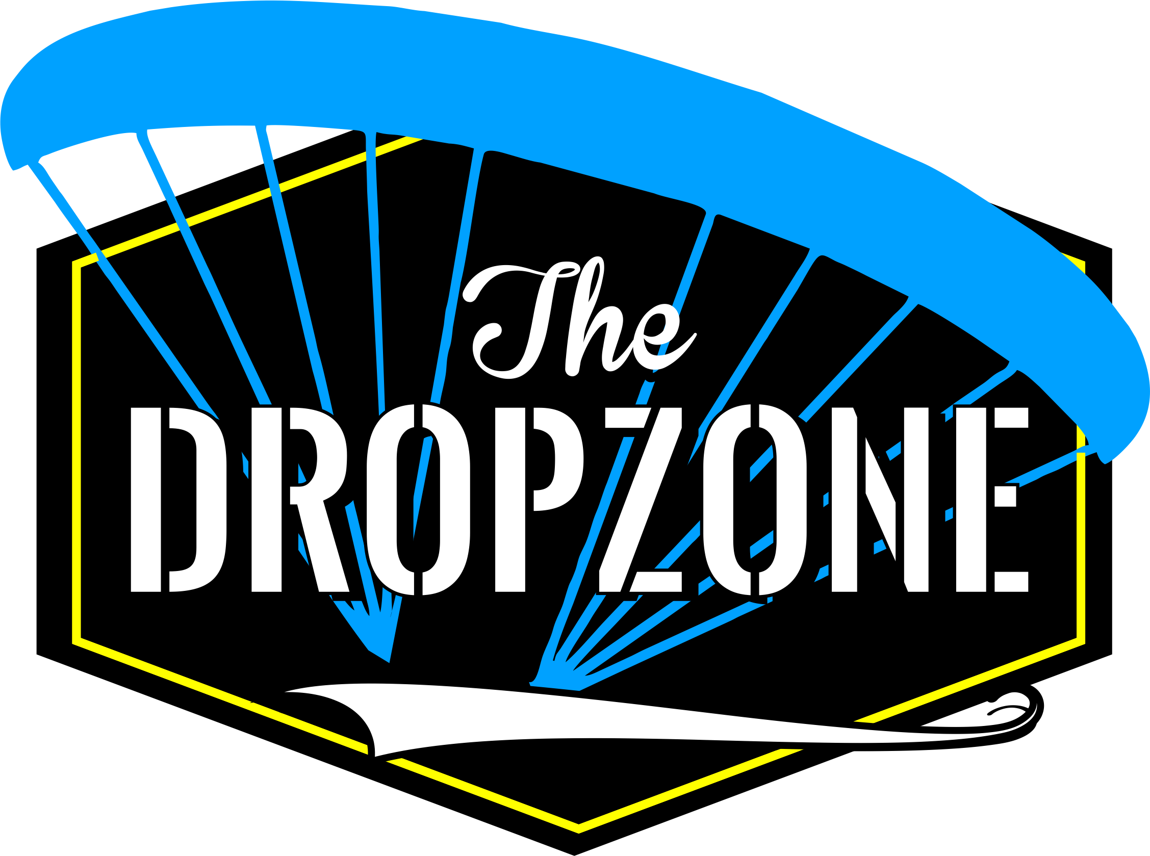 The DropZone Logo Cafe & Bar at Action Flight Hot air balloon and skydiving center Ras Al Khaimah
