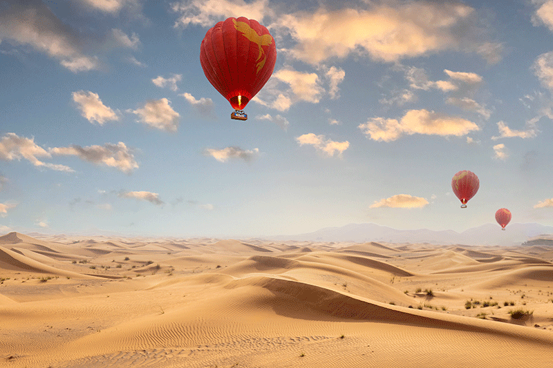 You can now float across the Ras Al Khaimah desert in a hot air balloon