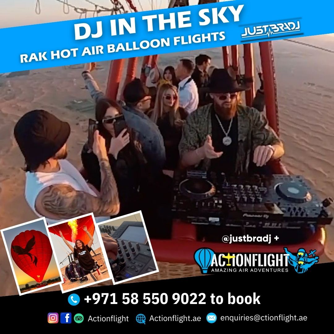 DJ in the sky hot air balloon flights in Ras Al Khaimah