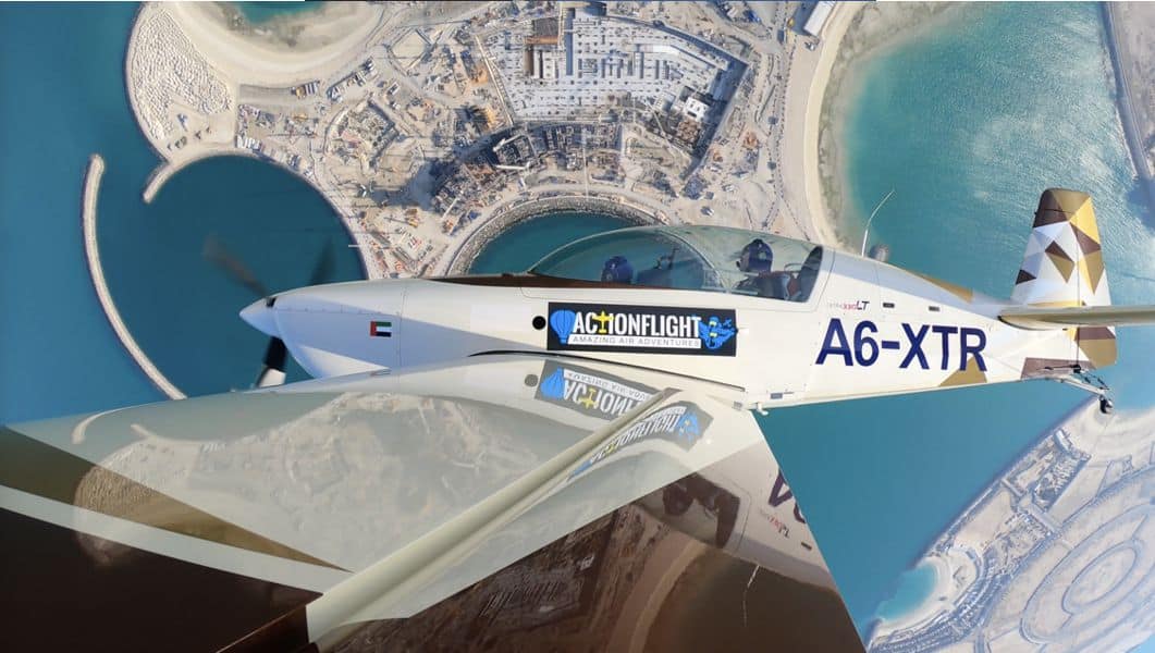 Bucket List - best Adventure Experiences in Ras Al Khaimah UAE - Experience aerobatics & G Forces @400kph in a world champion air race 'Unlimited Category' aircraft over Ras Al Khaimah